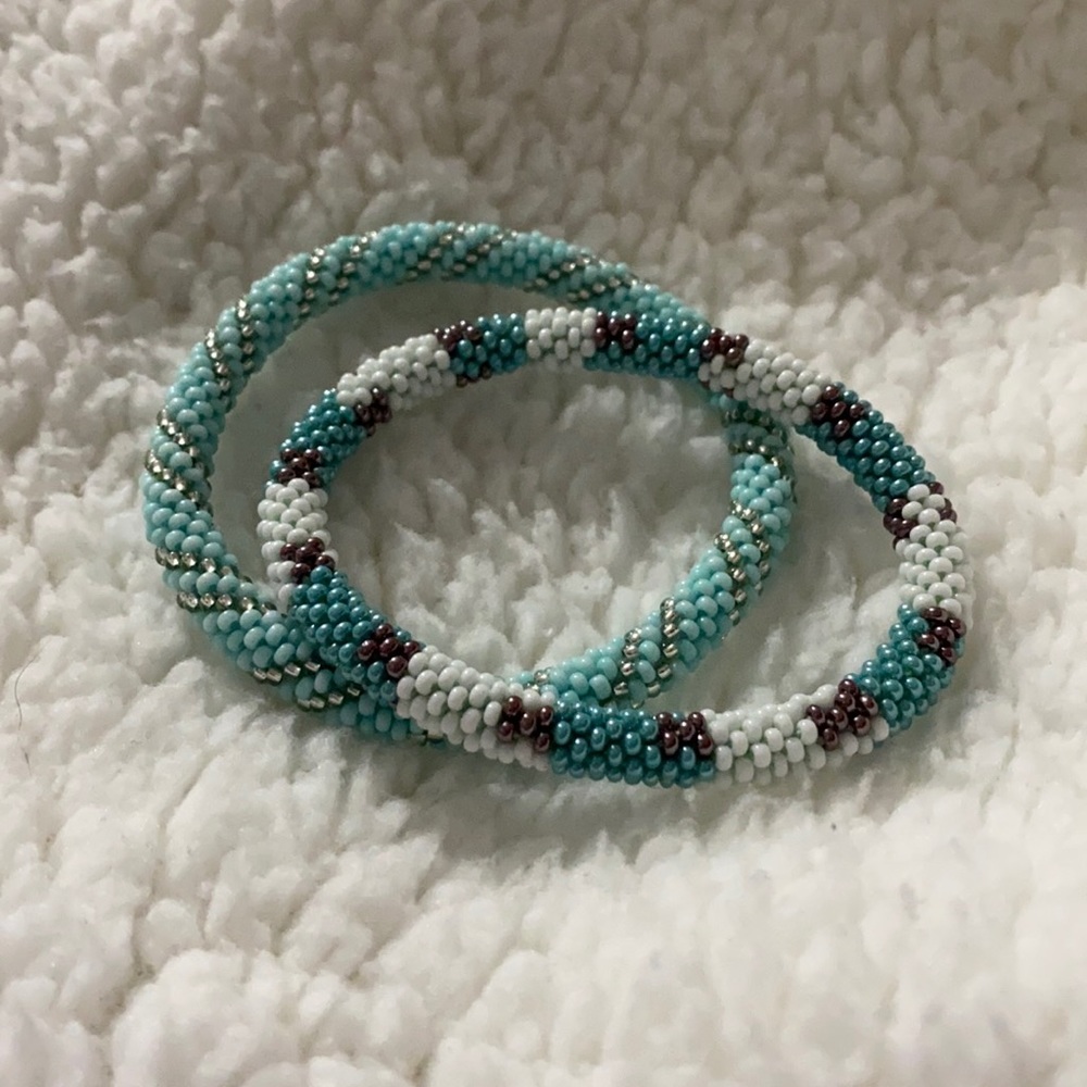 SASHKA SET OF 2 Glass Bead Bracelets